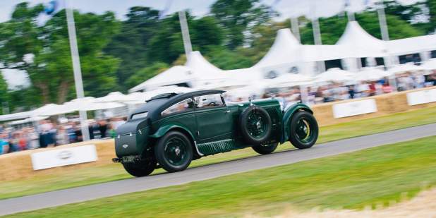 Bentley Heritage Blue Train car driving through Goodwood Festival 2015 | Bentley Motors