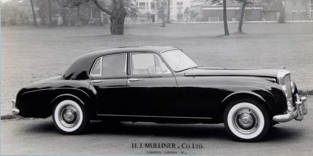 Black and white photo of a heritage Mulliner Bentley Continental | Bentley Motors